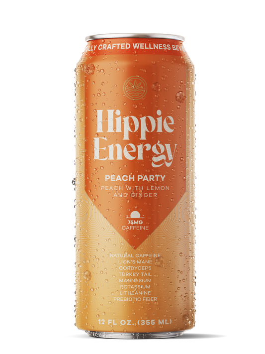 Hippie Energy Peach Party Energy Drink 4-Pack