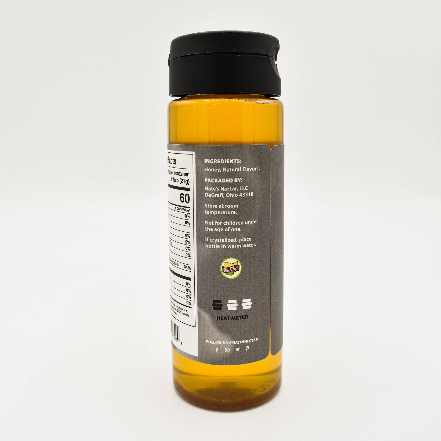 Smoked Honey, Plastic Squeeze Bottle 12oz