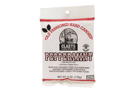 Claeys Old Fashioned Hard Candies Peppermint, 6oz Bag