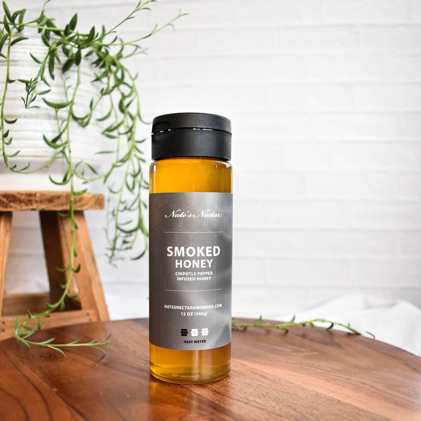 Smoked Honey, Plastic Squeeze Bottle 12oz