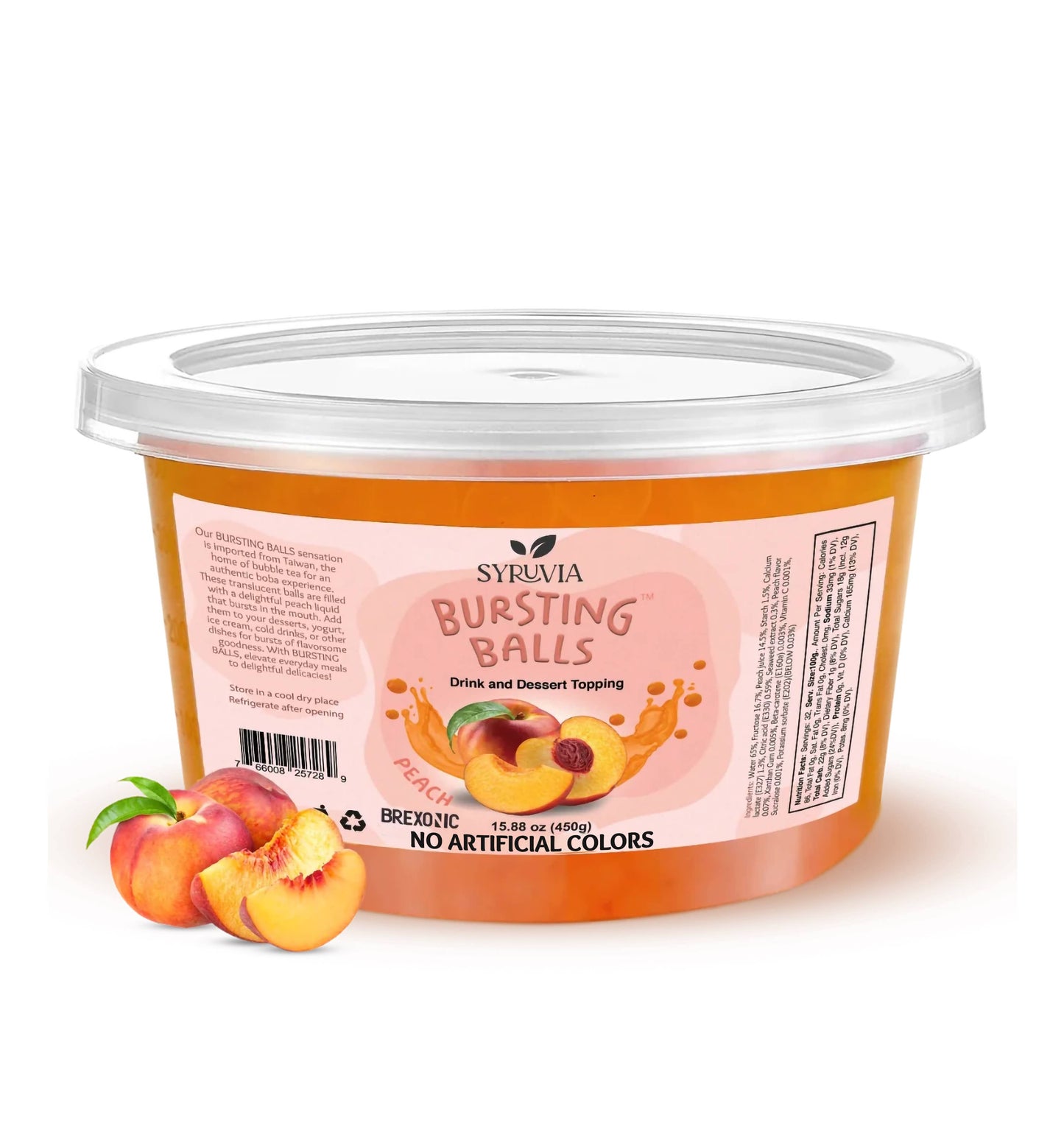 1 LB Peach Flavored Popping Boba