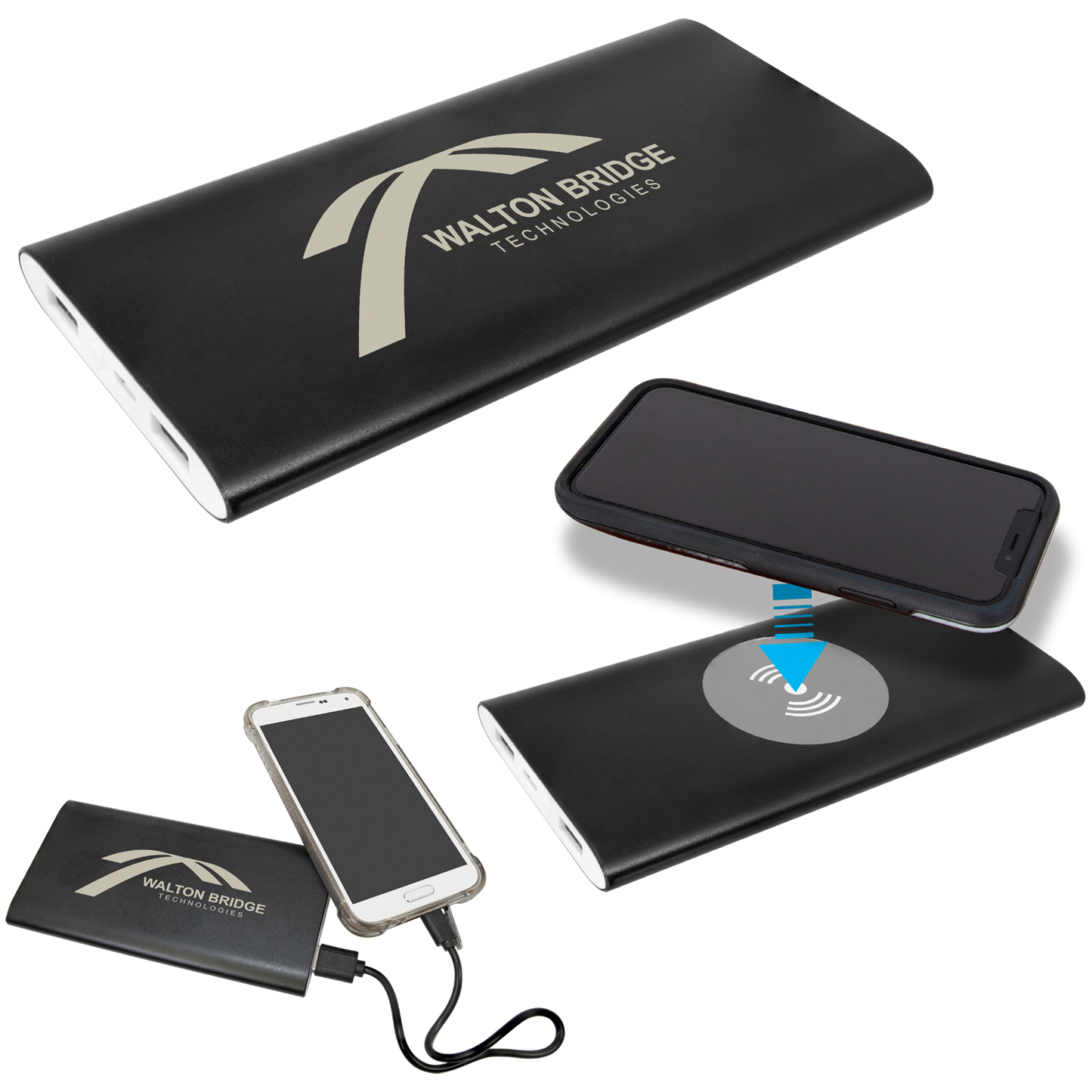 Custom Engraved Power Bank/Wireless Charger 8000MAH