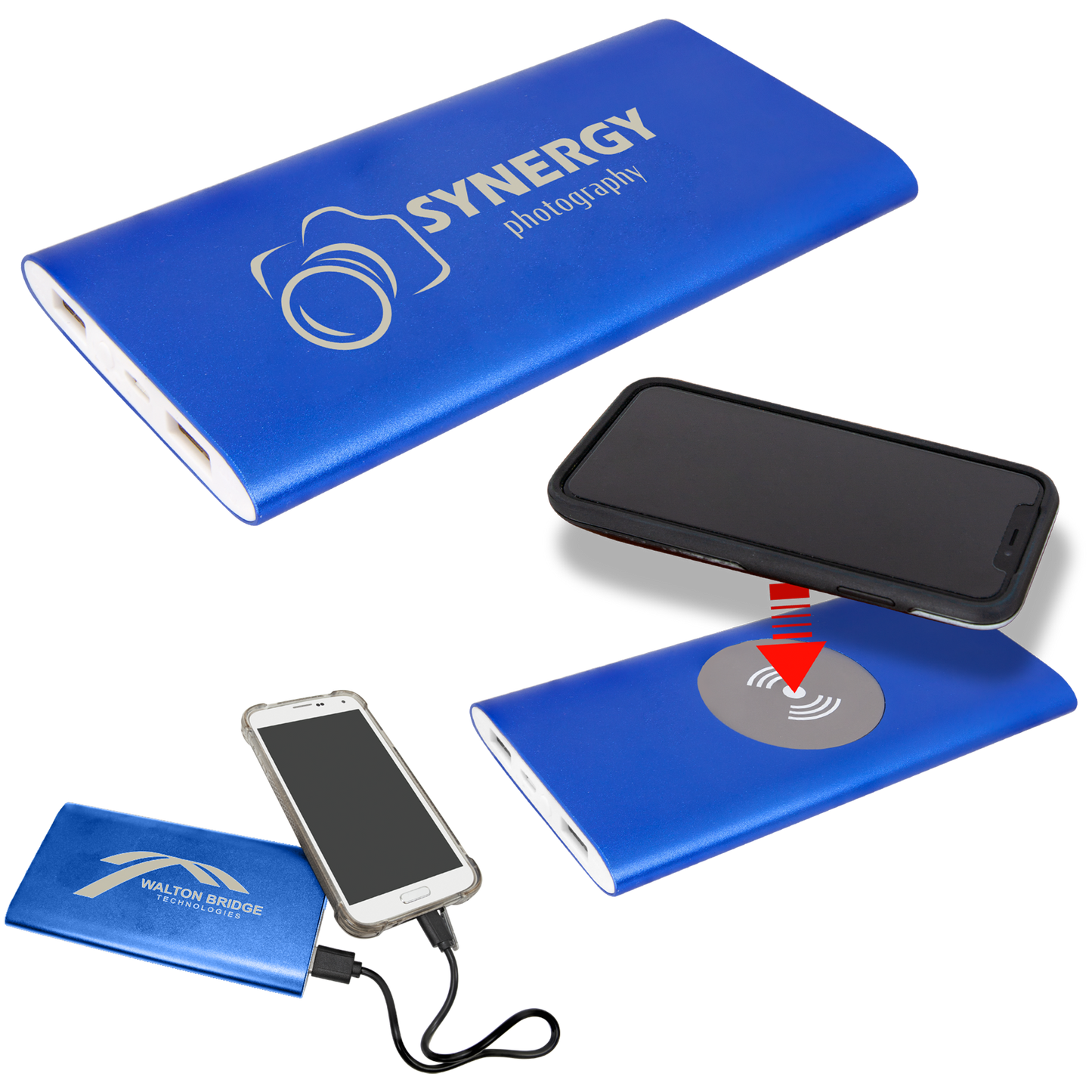 Custom Engraved Power Bank/Wireless Charger 8000MAH