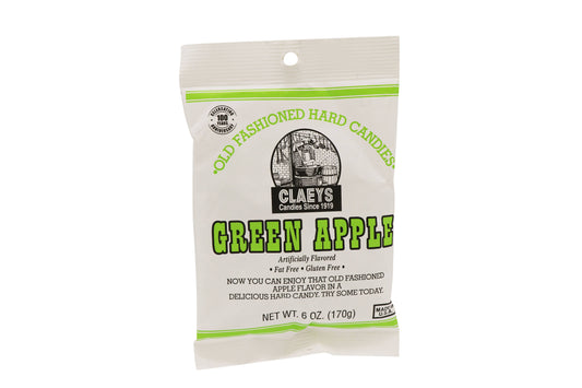 Claeys Old Fashioned Hard Candies Green Apple, 6oz Bag